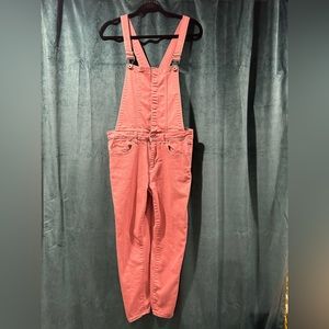 Light Pink Snap Front Overalls Size 28”